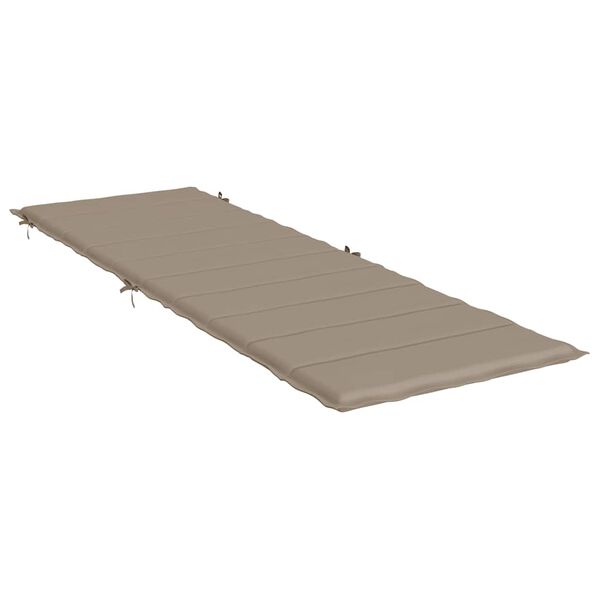 vidaXL Sonnenliegen-Auflage Taupe 186x58x4 cm Oxford-Gewebe