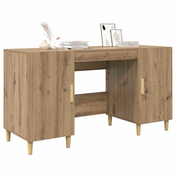vidaXL Schreibtisch Artisan-Eiche 140 x 50 x 75 cm Holzwerkstoff