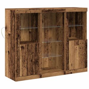 vidaXL LED-Sideboard Altholz 123 x 37 x 100 cm Holzwerkstoff