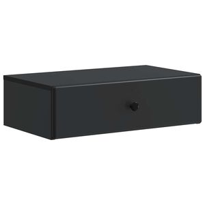 vidaXL Wandmontierter Beistelltisch Schwarz 59 x 34,5 x 17 cm