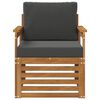 vidaXL Outdoor-Sofagarnitur mit Kissen Natur 71 x 63 x 73 cm
