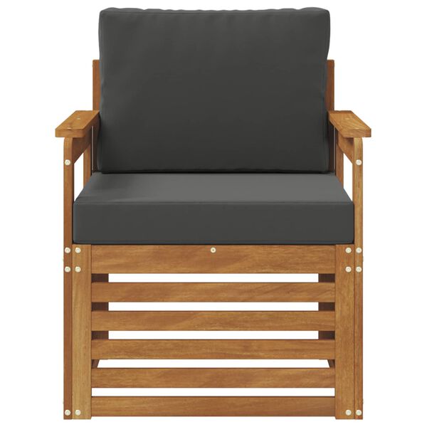 vidaXL Outdoor-Sofagarnitur mit Kissen Natur 71 x 63 x 73 cm