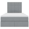 vidaXL Aufbewahrungsbett mit Matratze Hellgrau 120 x 190 cm Stoff