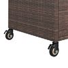 vidaXL Barwagen mit Schublade Braun 100x45x97 cm Poly Rattan