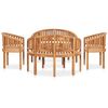 vidaXL 5-tlg. Garten-Lounge-Set Massivholz Teak