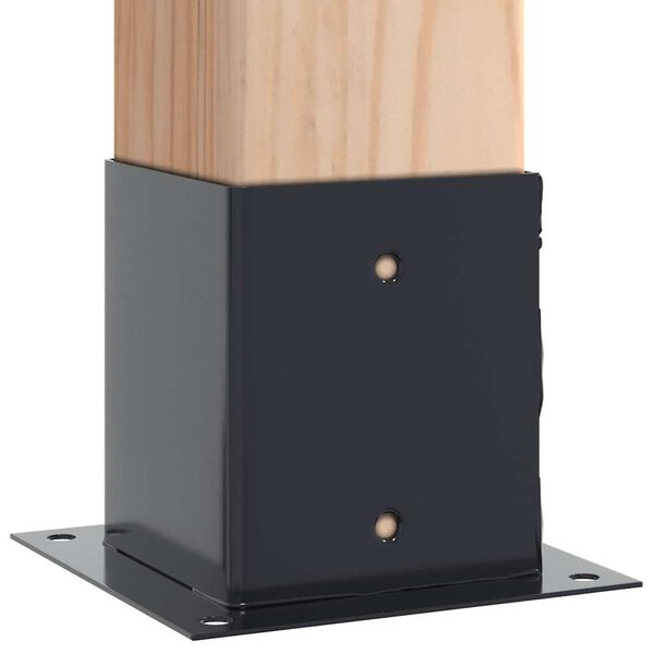 vidaXL Pfostentr&auml;ger Quadrat 4 Stk. 121x121 mm Stahl Pulverbeschichtet