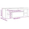 vidaXL TV-Schrank mit LED-Leuchten Weiß 120x35x40 cm