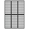 vidaXL 3-tlg. Paravent Japanischer Stil Faltbar 120x170 cm Schwarz