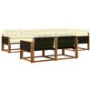 vidaXL Outdoor-Sofagarnitur 7 stk. Natur und Creme