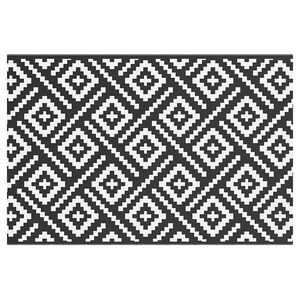 vidaXL Outdoor-Teppich ARAKIL Wei&szlig; und Schwarz 120x180 cm PP