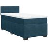 vidaXL Boxspringbett mit Matratze Dunkelblau 80x200 cm Samt