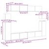 vidaXL TV-Einheiten Wandmontiert 4 pcs Artisan-Eiche Holzwerkstoff
