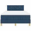 vidaXL LED Boxspringbett mit Matratze mit LED Blau 120 x 200 cm Stoff