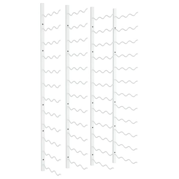 vidaXL Wand-Weinregal f&uuml;r 36 Flaschen 2 Stk. Wei&szlig; Eisen