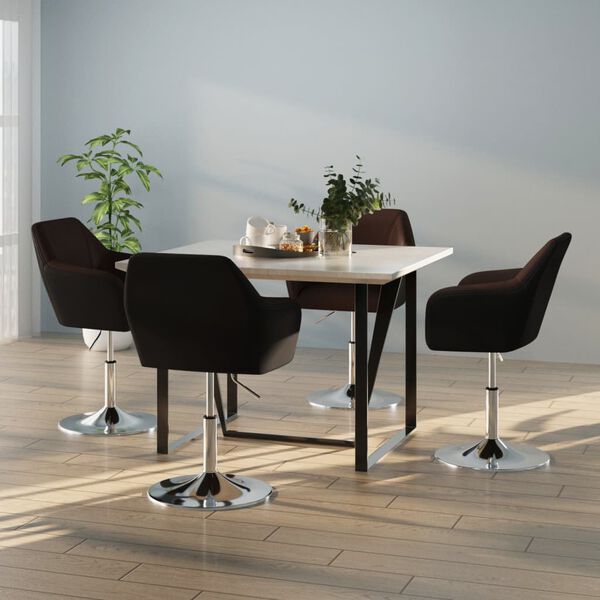 vidaXL Esszimmerst&uuml;hle 4 Stk. Braun Kunstleder