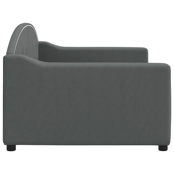 vidaXL Tagesbett Dunkelgrau 90x200 cm Stoff