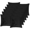 vidaXL Wurfkissen 12 stk. HOUTEN Schwarz 50 x 50 cm Flanell