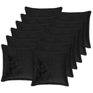 vidaXL Wurfkissen 12 stk. HOUTEN Schwarz 50 x 50 cm Flanell