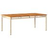vidaXL 7-tlg. Garten-Essgruppe mit Kissen Beige Poly Rattan