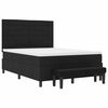 vidaXL Boxspringbett mit Matratze Schwarz 140 x 200 cm Stoff