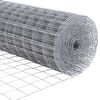 vidaXL Zaun mit Pfosten Silber 0,6 x 25 m Stahl und PVC