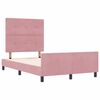 vidaXL Boxspringbett mit Kopfteil Rosa 120 x 190 cm Samt