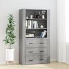 vidaXL Highboard Grau Sonoma Holzwerkstoff