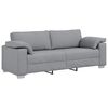 vidaXL Sofa 3 pcs Hellgrau 219 x 80 x 82 cm Leinenmischgewebe