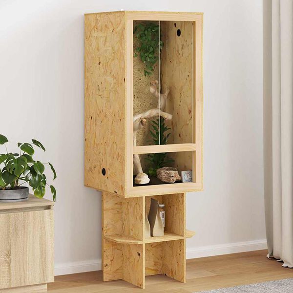 vidaXL Terrarium Braun 50 x 50 x 130 cm OSB