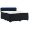 vidaXL Boxspringbett mit Matratze und LED Schwarz 200 x 200 cm Samt
