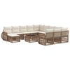 vidaXL Gartensofa-set 13 pcs Beige Poly-Rattan