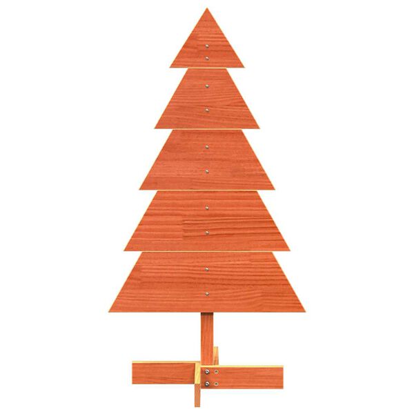vidaXL Weihnachtsbaum zum Schmücken Wachsbraun 100cm Massivholz Kiefer
