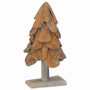 vidaXL Weihnachtsbaum Braun 61 cm Massivholz Teak