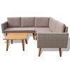 vidaXL 4-tlg. Garten-Lounge-Set mit Auflagen Poly Rattan Grau