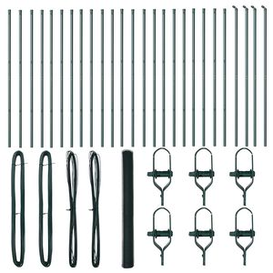 vidaXL Zaunpfosten Gr&uuml;n 50 x 1,6 m (13 mm Maschen) Stahl und PVC