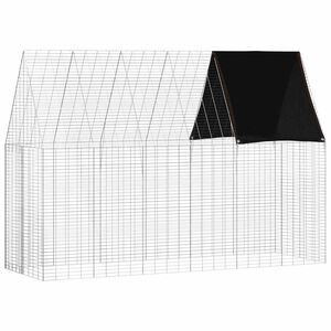 vidaXL Hasenk&auml;fig Silber 300 x 100 x 210 cm Verzinkter Stahl