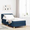 vidaXL Boxspringbett mit Matratze mit Kopfteil Blau 90 x 200 cm Stoff