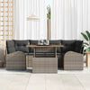 vidaXL Garten-Sofa-Set mit Kissen 7 pcs Grau