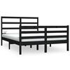 vidaXL Massivholzbett Schwarz Kiefer 140x190 cm