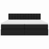 vidaXL Aufbewahrungsbett mit Matratze Schwarz 200 x 200 cm Kunstleder