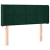 vidaXL Kopfteil mit Ohren Dunkelgr&uuml;n 83x16x78/88 cm Samt