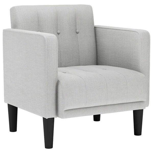 vidaXL Sessel mit Armlehnen Wolkengrau 53 cm Stoff