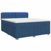 vidaXL Boxspringbett mit Matratze mit Kopfteil Blau 140 x 200 cm Stoff