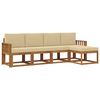 vidaXL Outdoor-Sofagarnitur 5 pcs Natur und Beige Massivholz Akazie