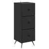 vidaXL Schubladenschrank Schwarz 33 x 34,5 x 90 cm Holzwerkstoff