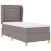vidaXL Boxspringbett mit Matratze Taupe 200 x 100 cm Stoff