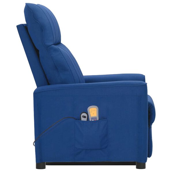 vidaXL Massagesessel mit Aufstehhilfe Blau Stoff