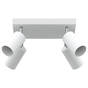 vidaXL Deckenstrahler mit Strahlern Wei&szlig; 26 x 26 x 16 cm Metall