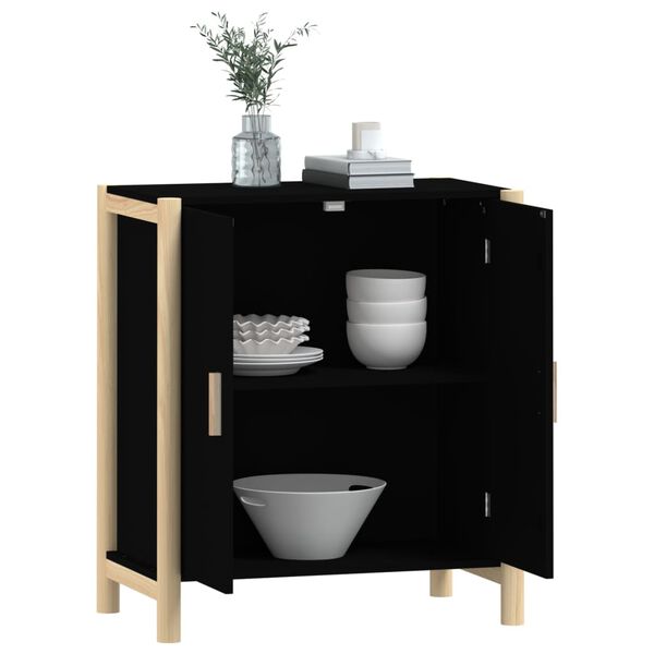 vidaXL Sideboard Schwarz 62x38x70 cm Holzwerkstoff
