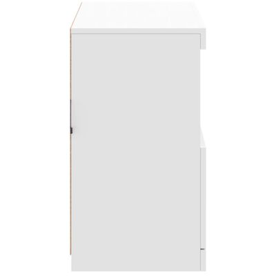 vidaXL Sideboard mit LED-Leuchten Weiß 81x37x67 cm